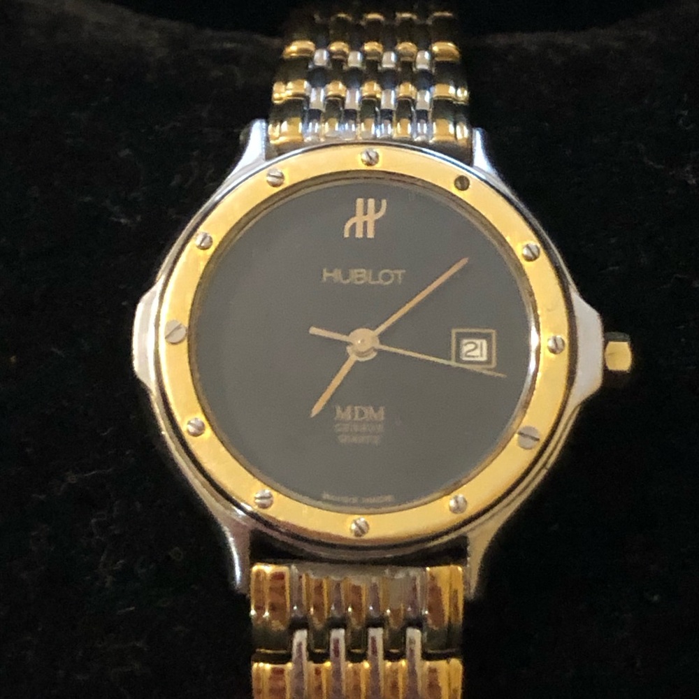 Hublot MDM Classic Steel & Solid Yellow Gold Quartz Ladies Luxury Swiss Watch